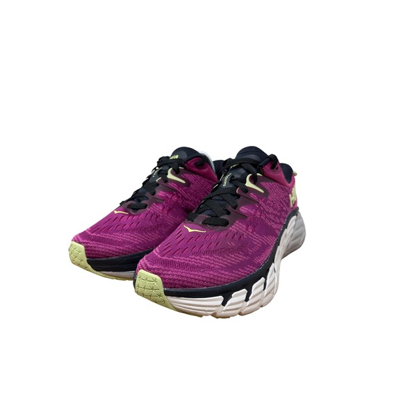 Hoka Gaviota 4 Womens 10 Running Shoes Festival Fuchsia Black Grape 1123199-FFBG - Picture 4 of 12